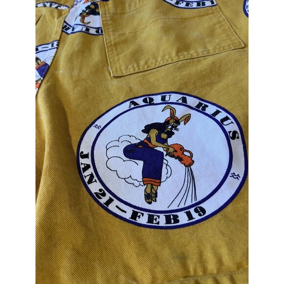 Vintage 90’s Yellow Shorts Aquarius Bunny  PinUp Rare Design Mens sz XL - Picture 8 of 8